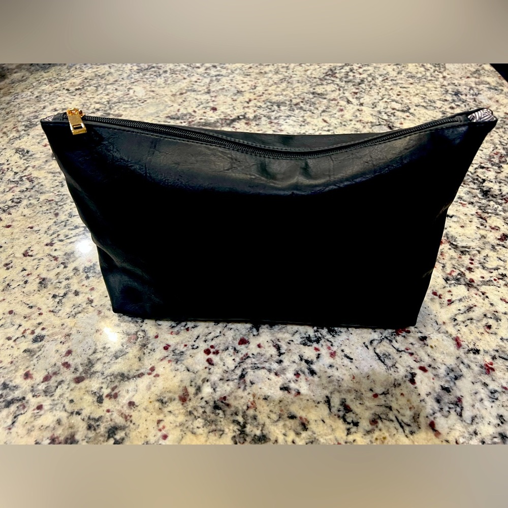 Perfect Black Faux Leather Clutch Purse